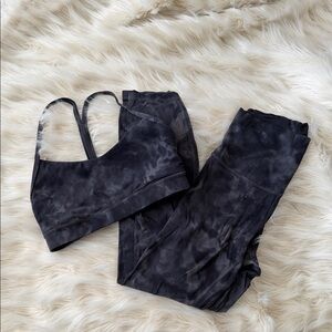 Lululemon Athletica Black Tie-Dye Set
